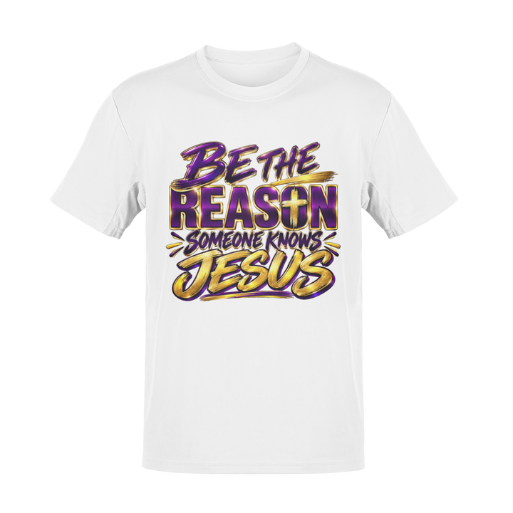 Be the Reason Someone Knows Jesus WHITE/PURPLE Unisex Shirt